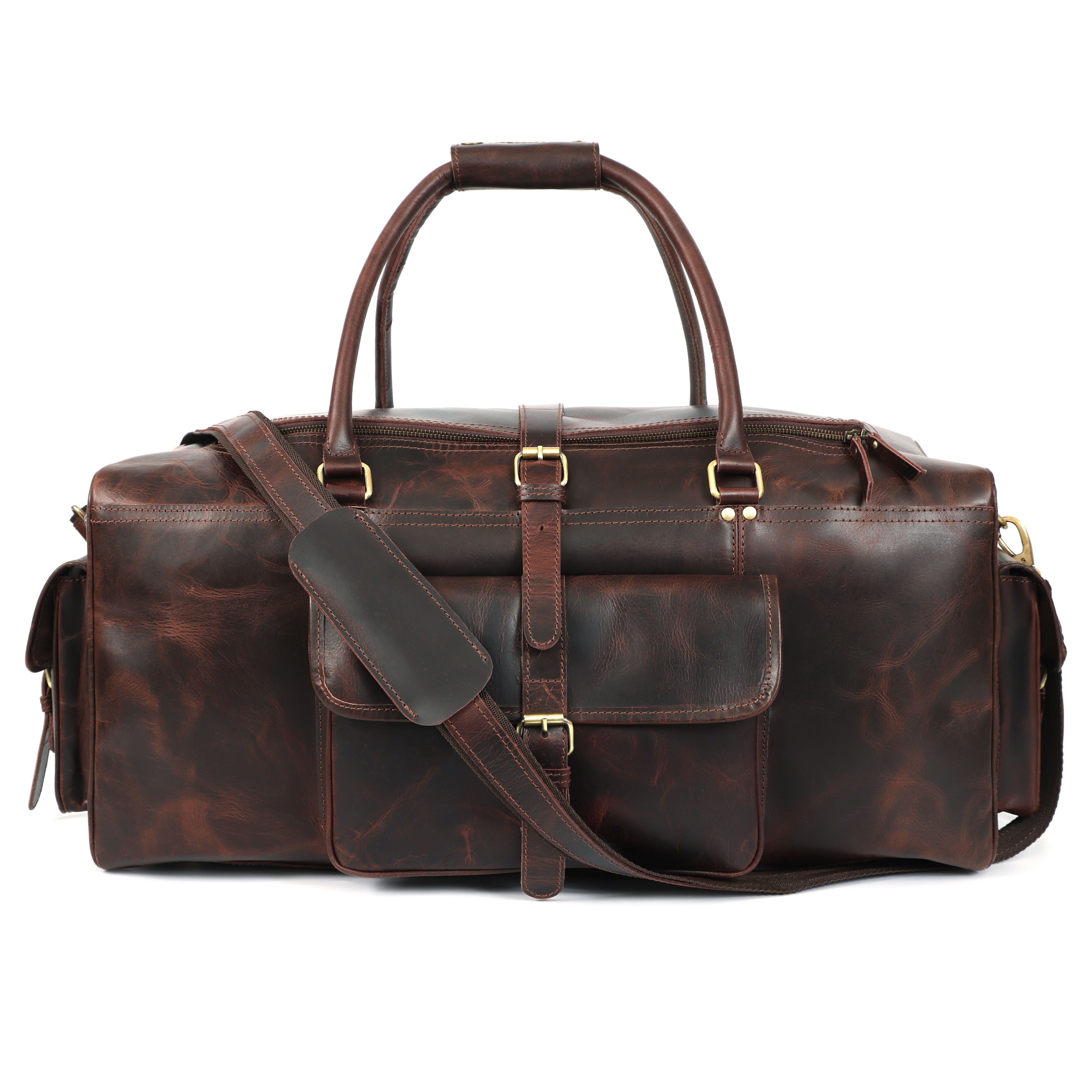 Adrian Buffalo Leather Duffel Bag for Men