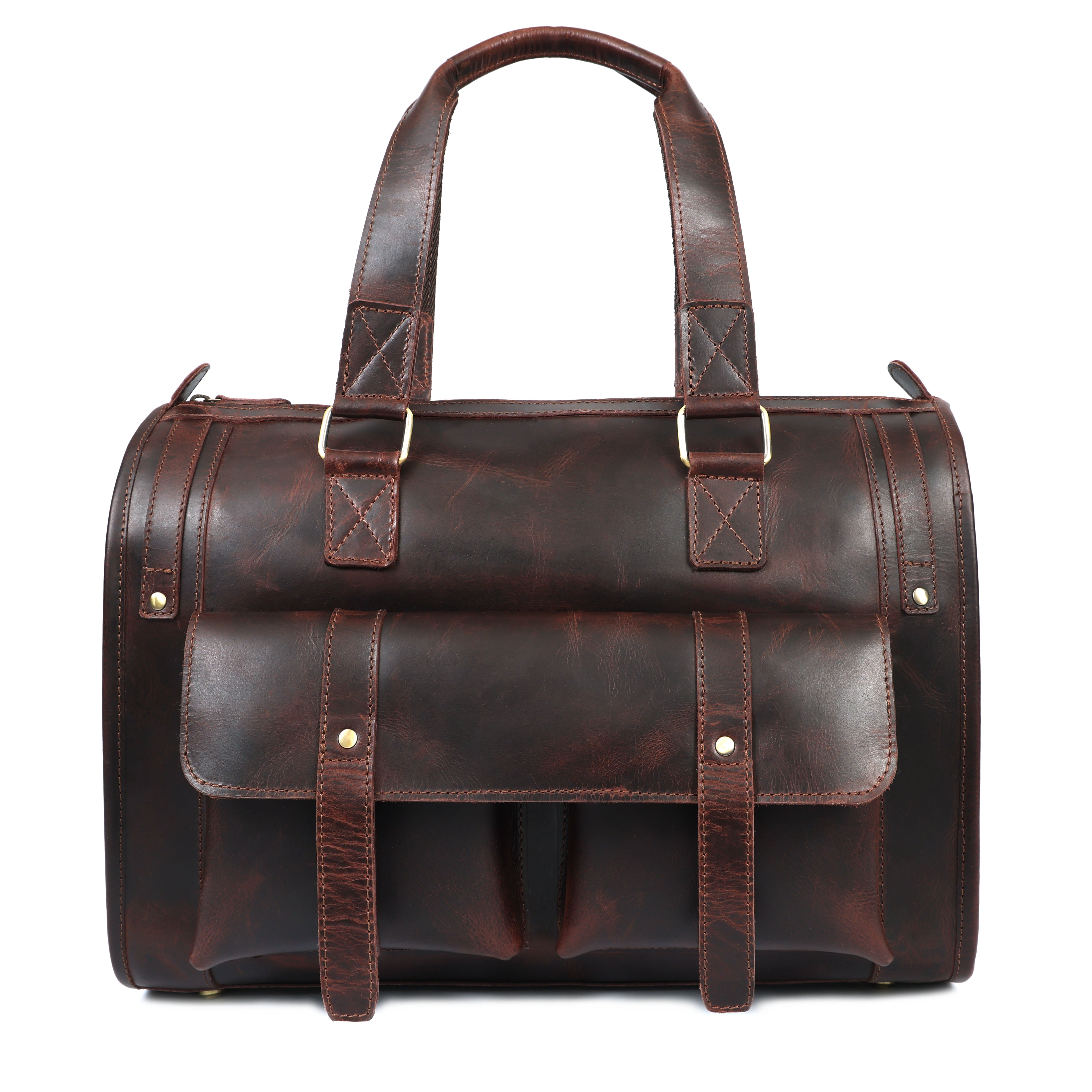 Bear Buffalo Leather Briefcase