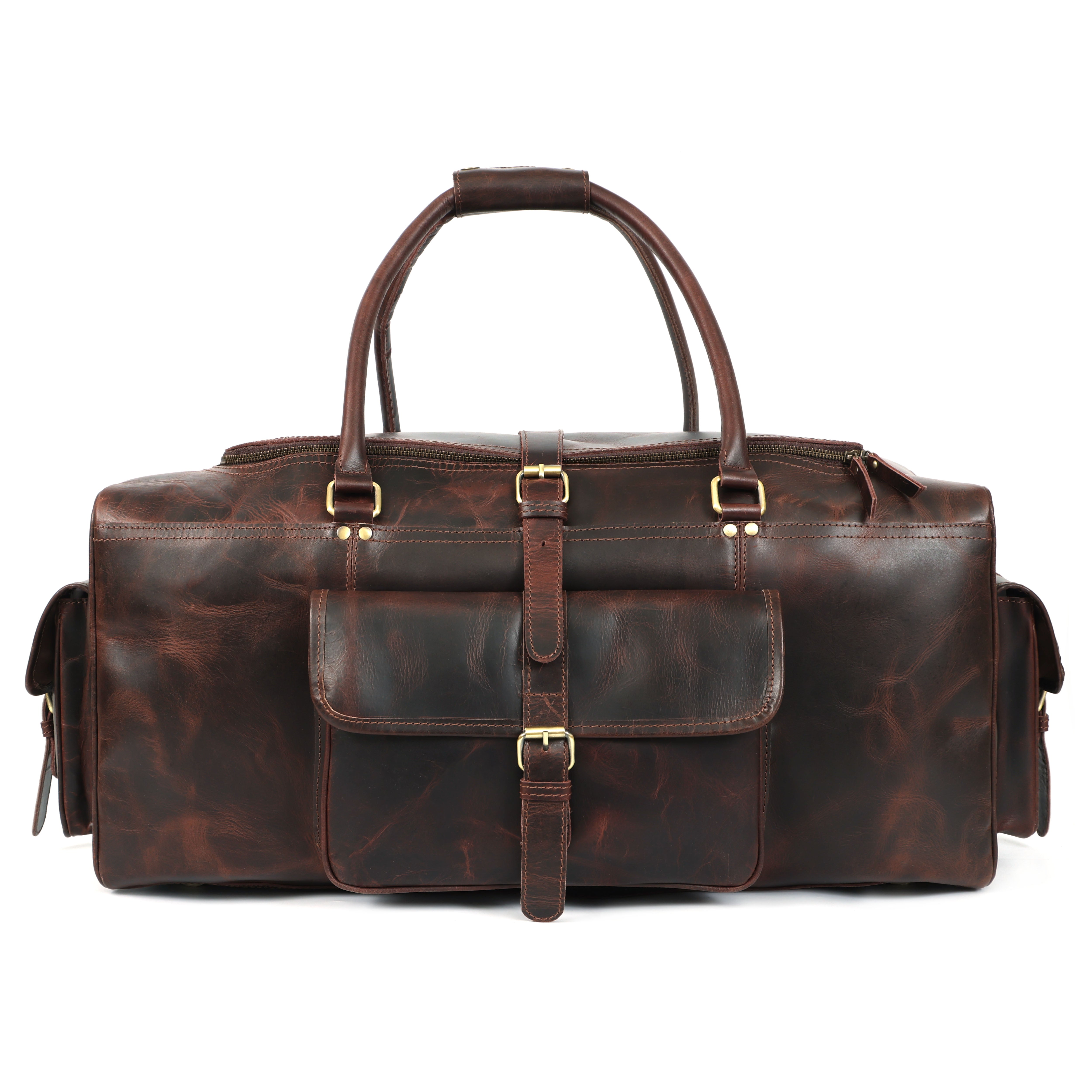Adrian Buffalo Leather Duffel Bag for Men