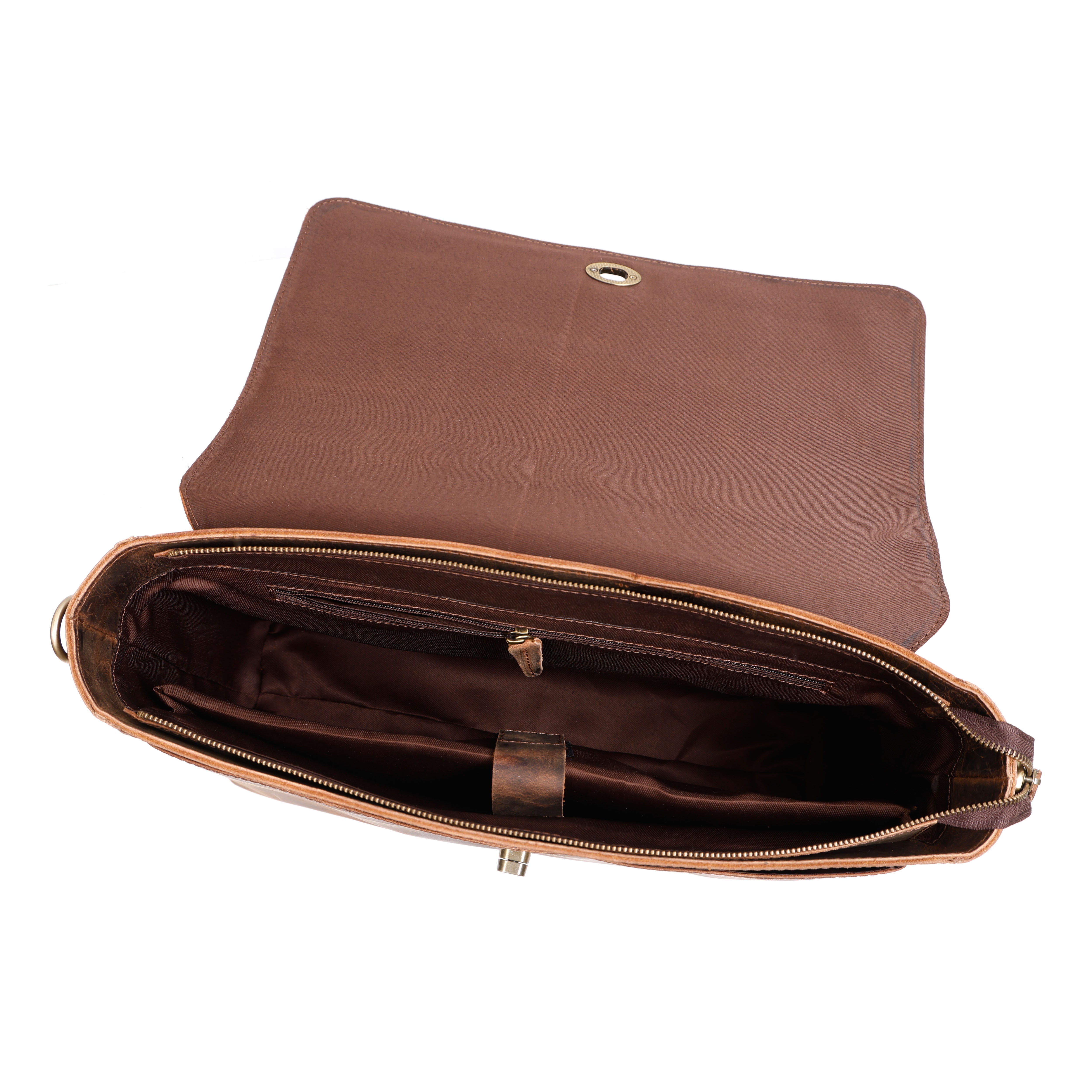 Apollo Buffalo Leather Messenger Bag for Men