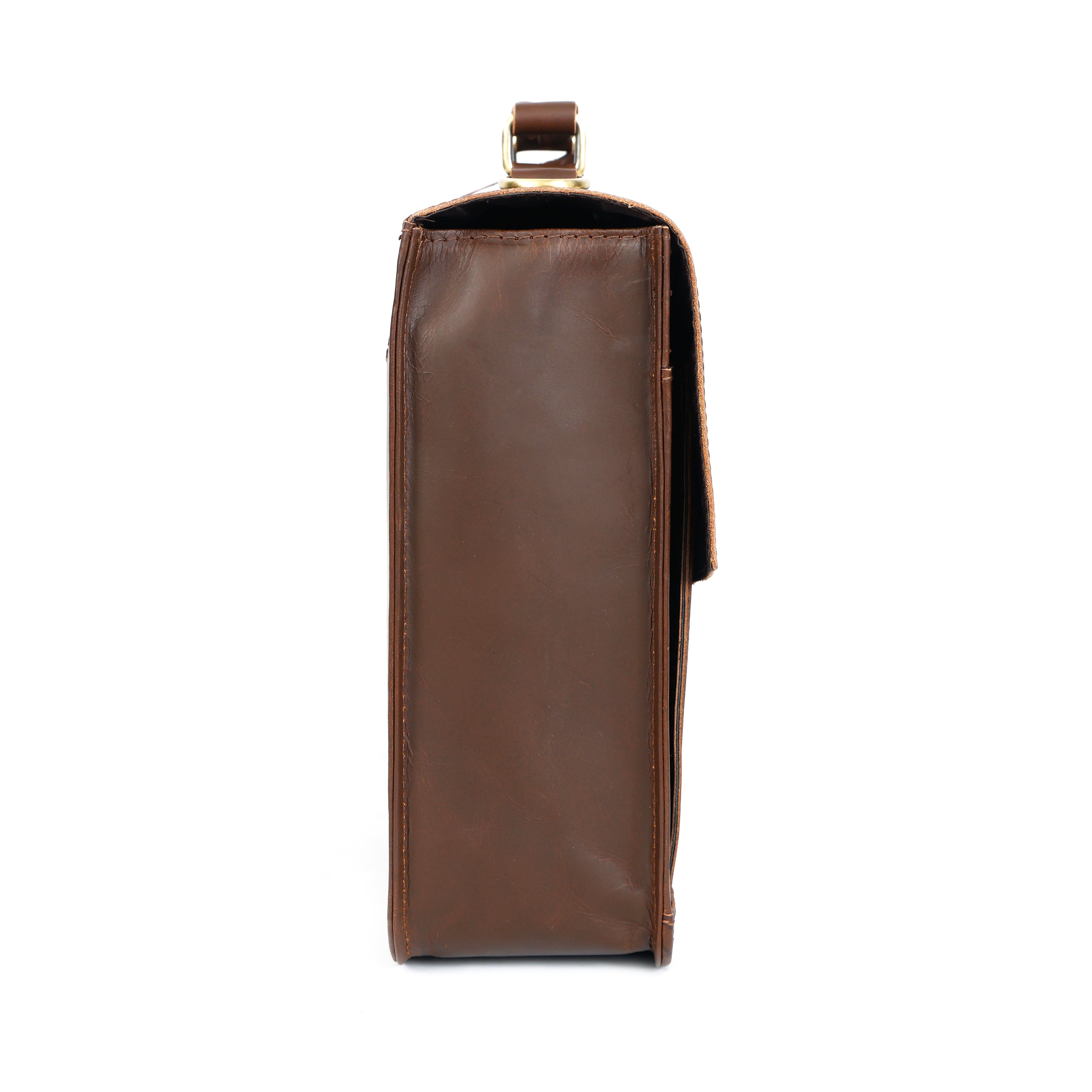 Bennett Buffalo Leather Messenger Bag for Men