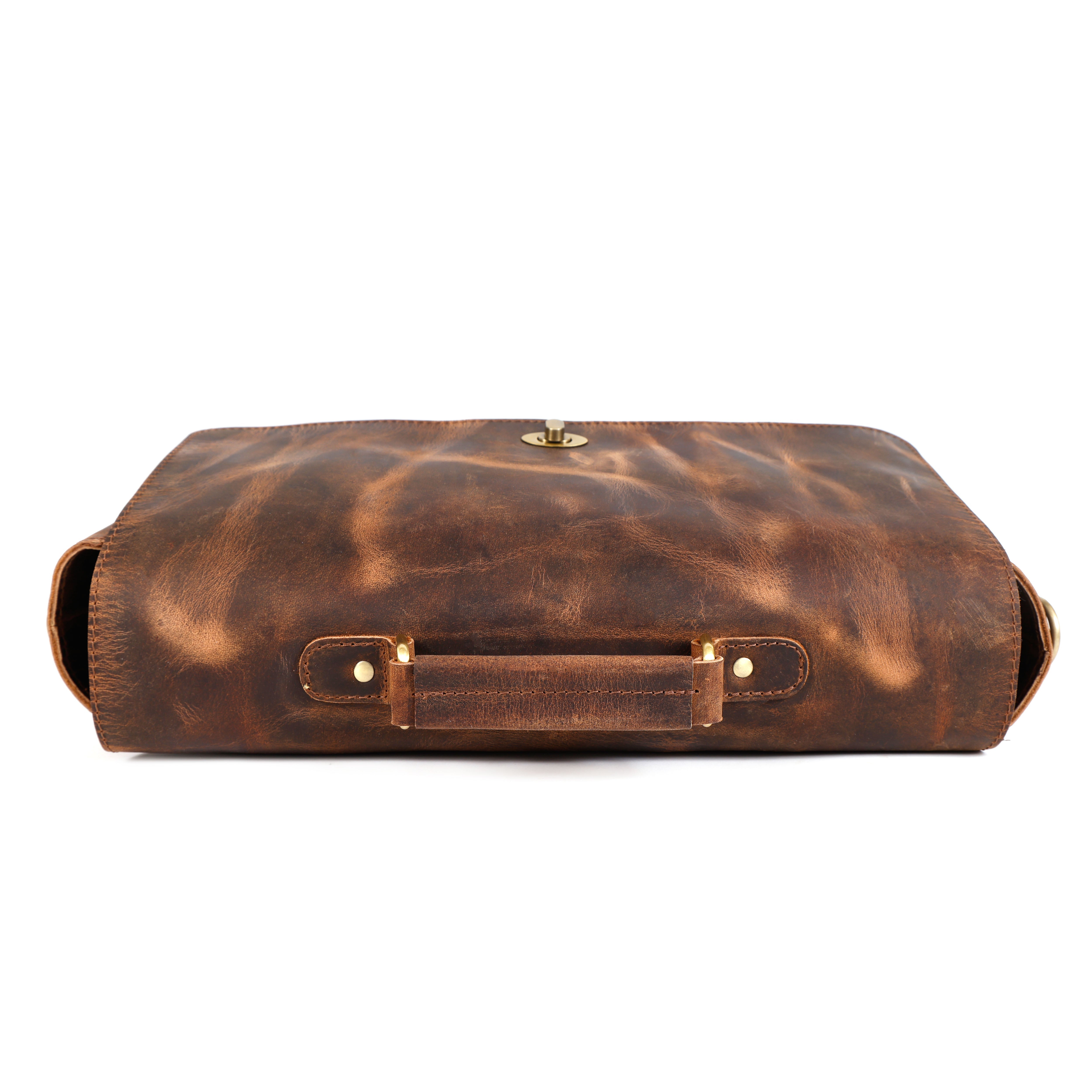 Apollo Buffalo Leather Messenger Bag for Men