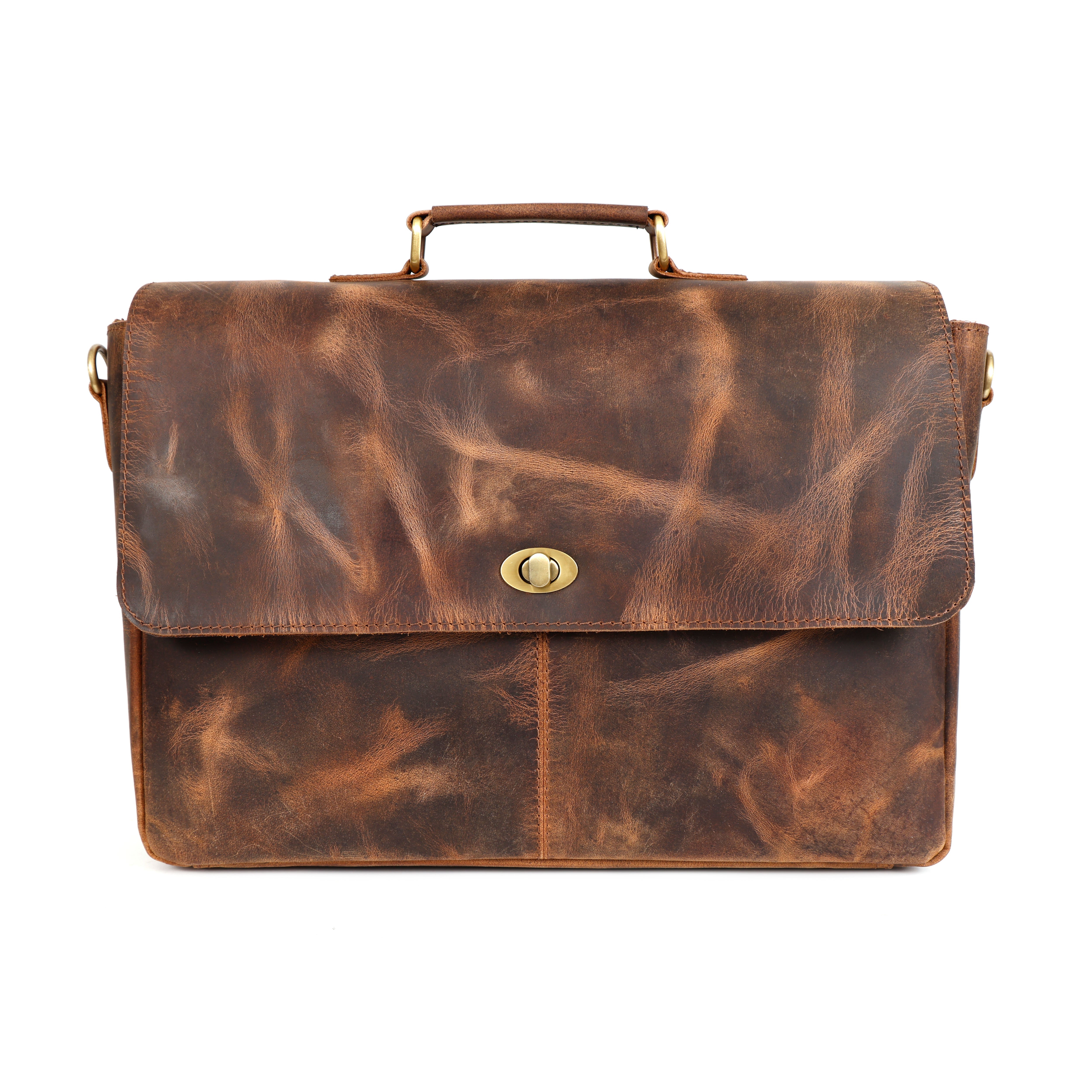 Apollo Buffalo Leather Messenger Bag for Men
