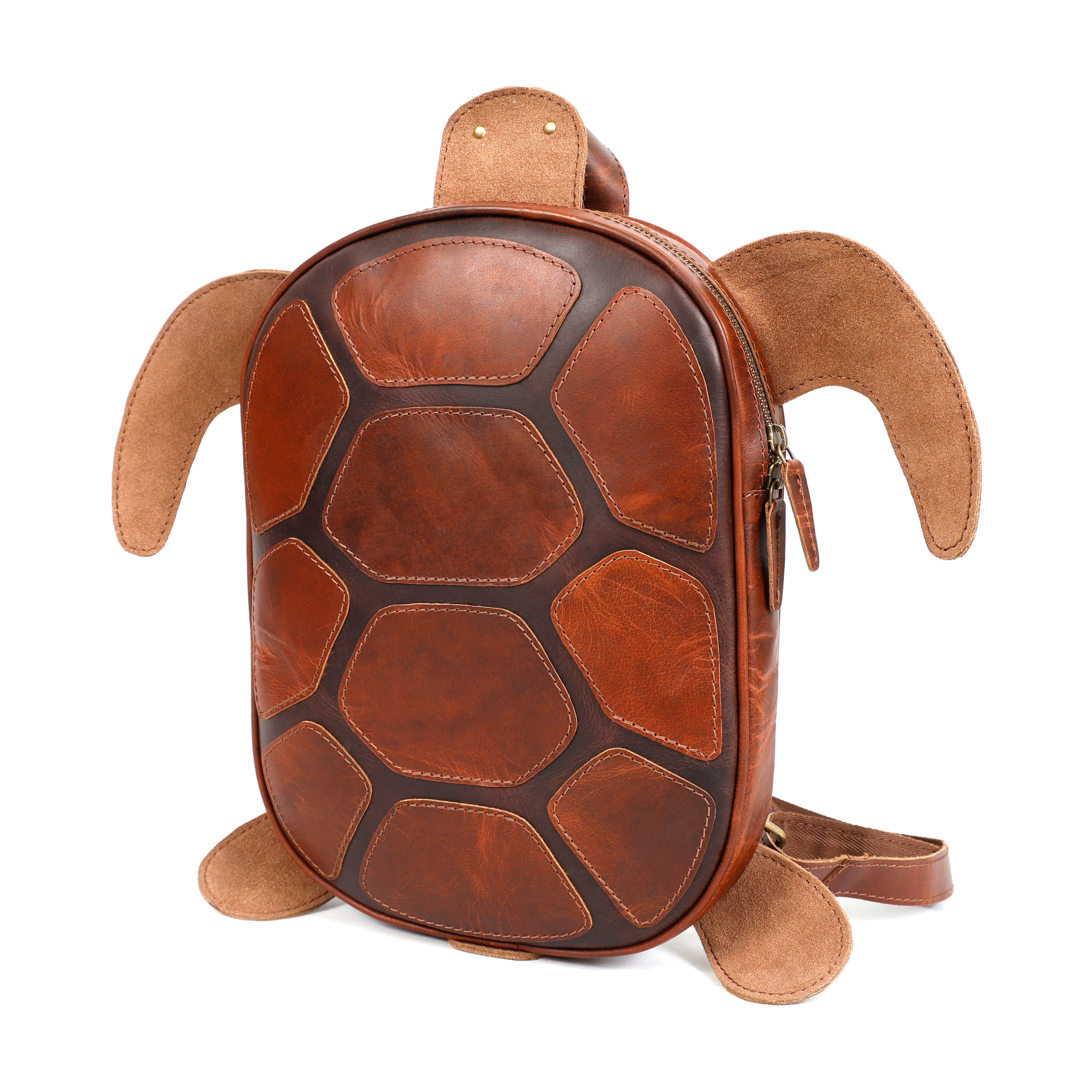 Terra Turtle Handmade Leather Backpack