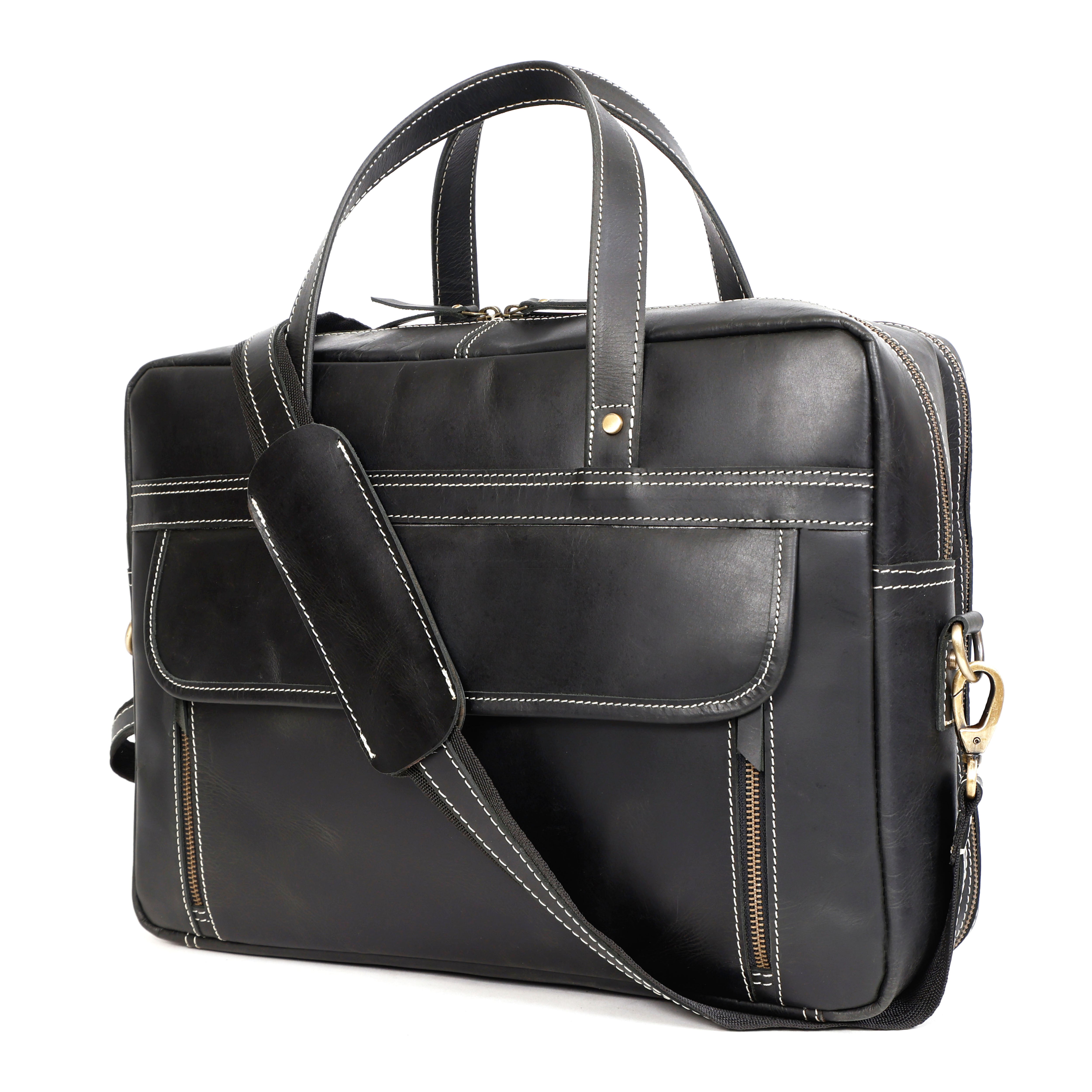 Dylan Black Leather Briefcase