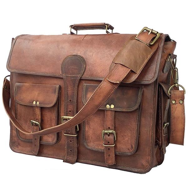 Glenn Leather Briefcase Bag for Men