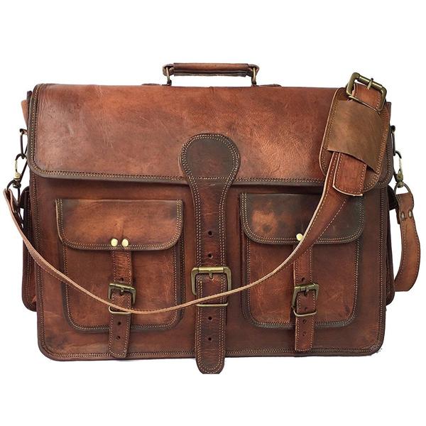 Glenn Leather Briefcase Bag for Men
