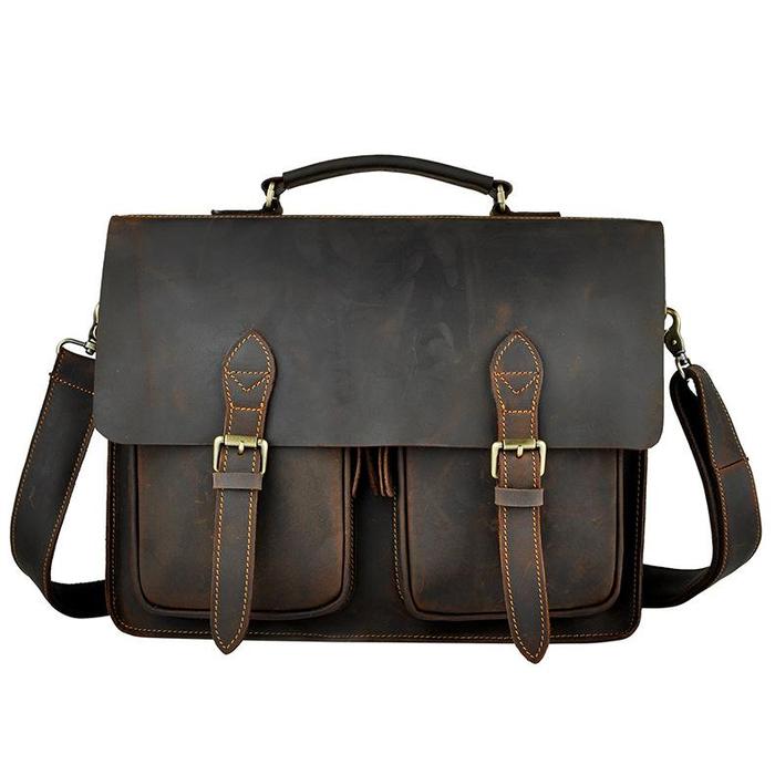 Forrest Buffalo Leather Briefcase for Men