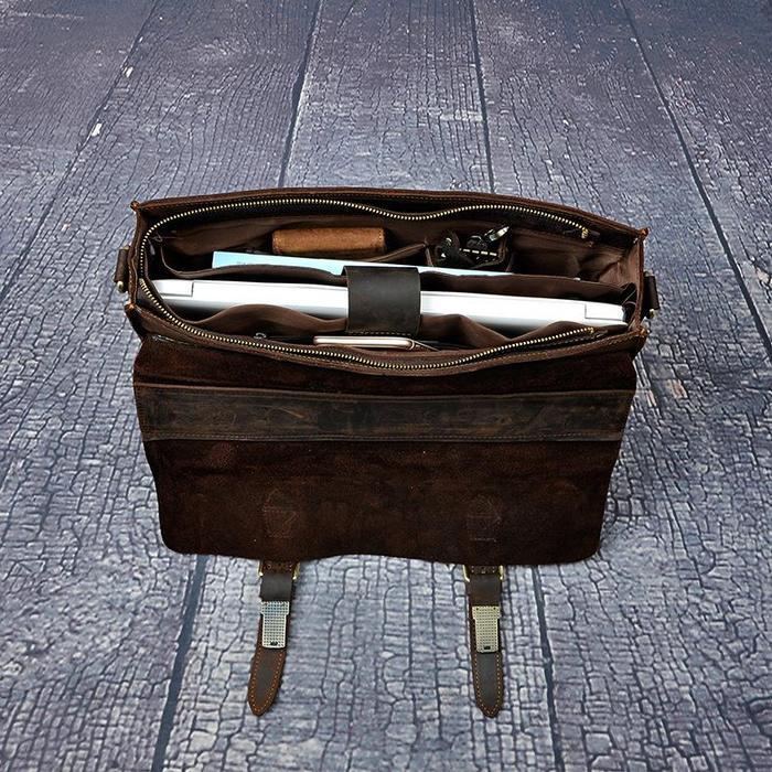 Forrest Buffalo Leather Briefcase for Men