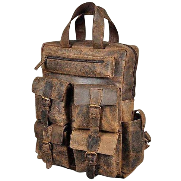 Sheldon Distressed Leather Backpack